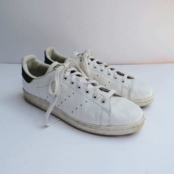 Adidas Sam Womens 8.5 40 2/3 Smith Iconic White Leather Tennis Shoes - Picture 8 of 16